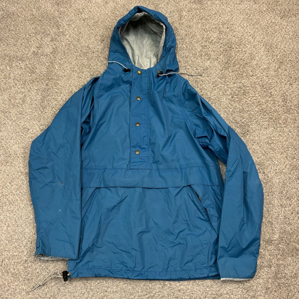 REI Jacket Gore-Tex Anorak Pullover Medium Blue Vintage Made in USA 171-069